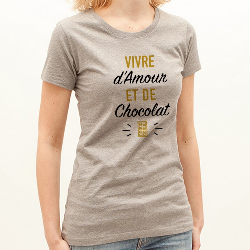 T-shirt Vivre d'Amour et de Chocolat