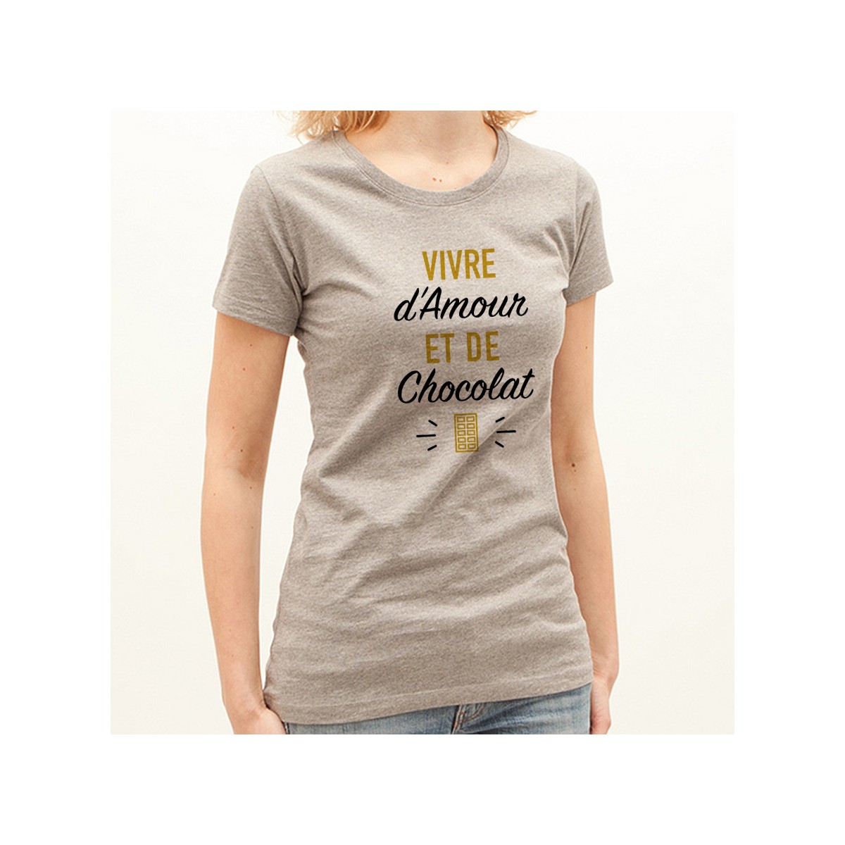 T-shirt Vivre d'Amour et de Chocolat