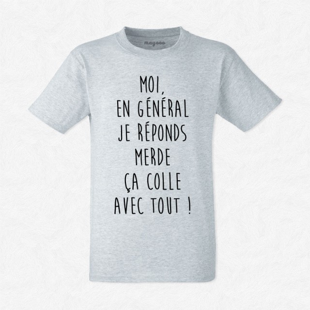 T-shirt Je réponds merde